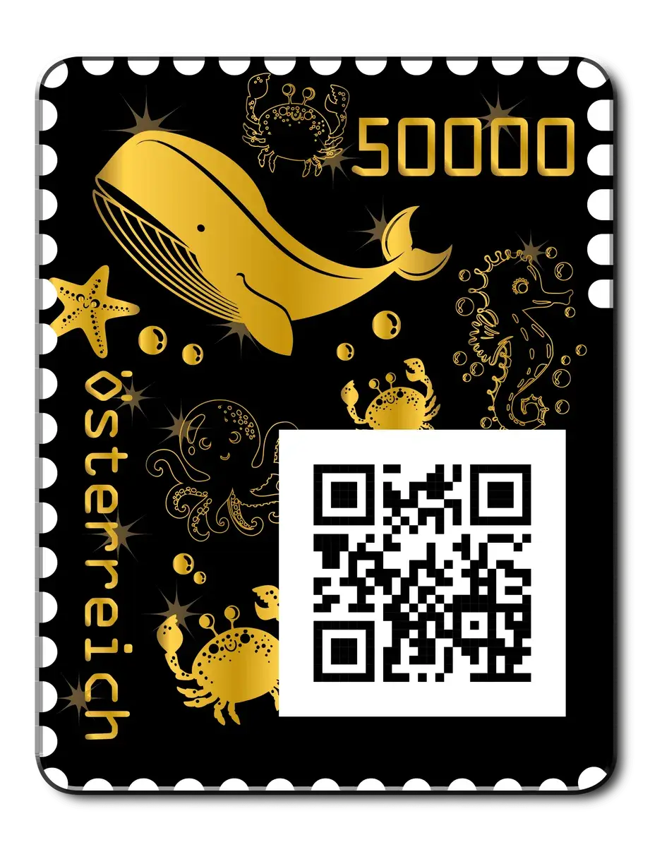Whale — Crypto Stamp Gold Edition