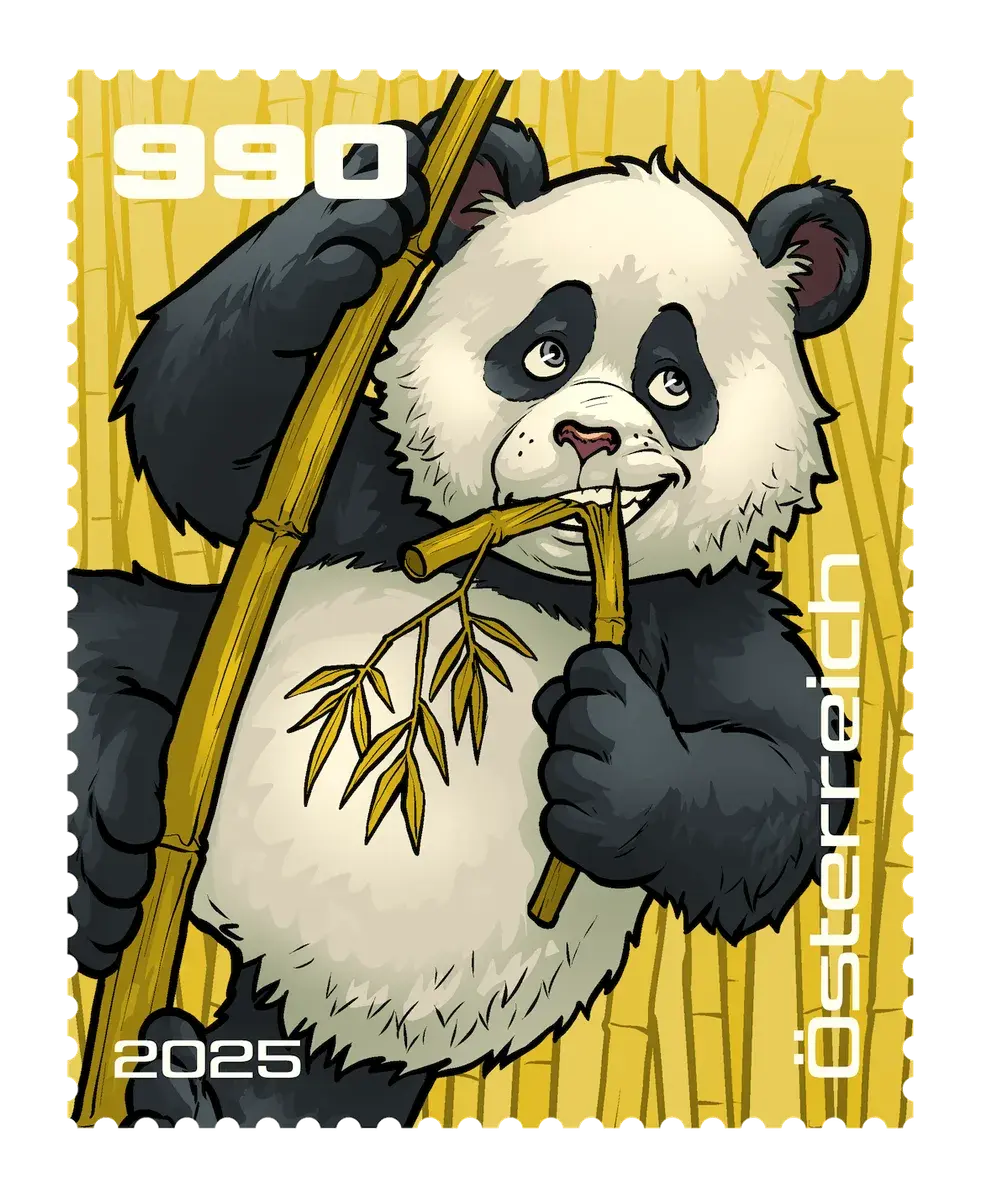 Bambu – Yellow, postage stamp by Austrian Post (Österreichische Post)