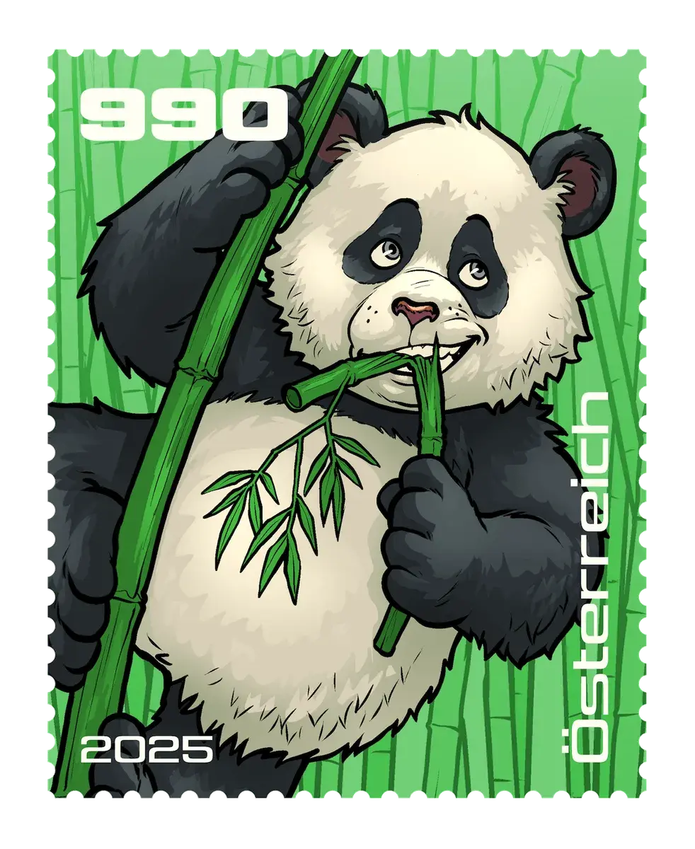 Bambu – Green, postage stamp by Austrian Post (Österreichische Post)