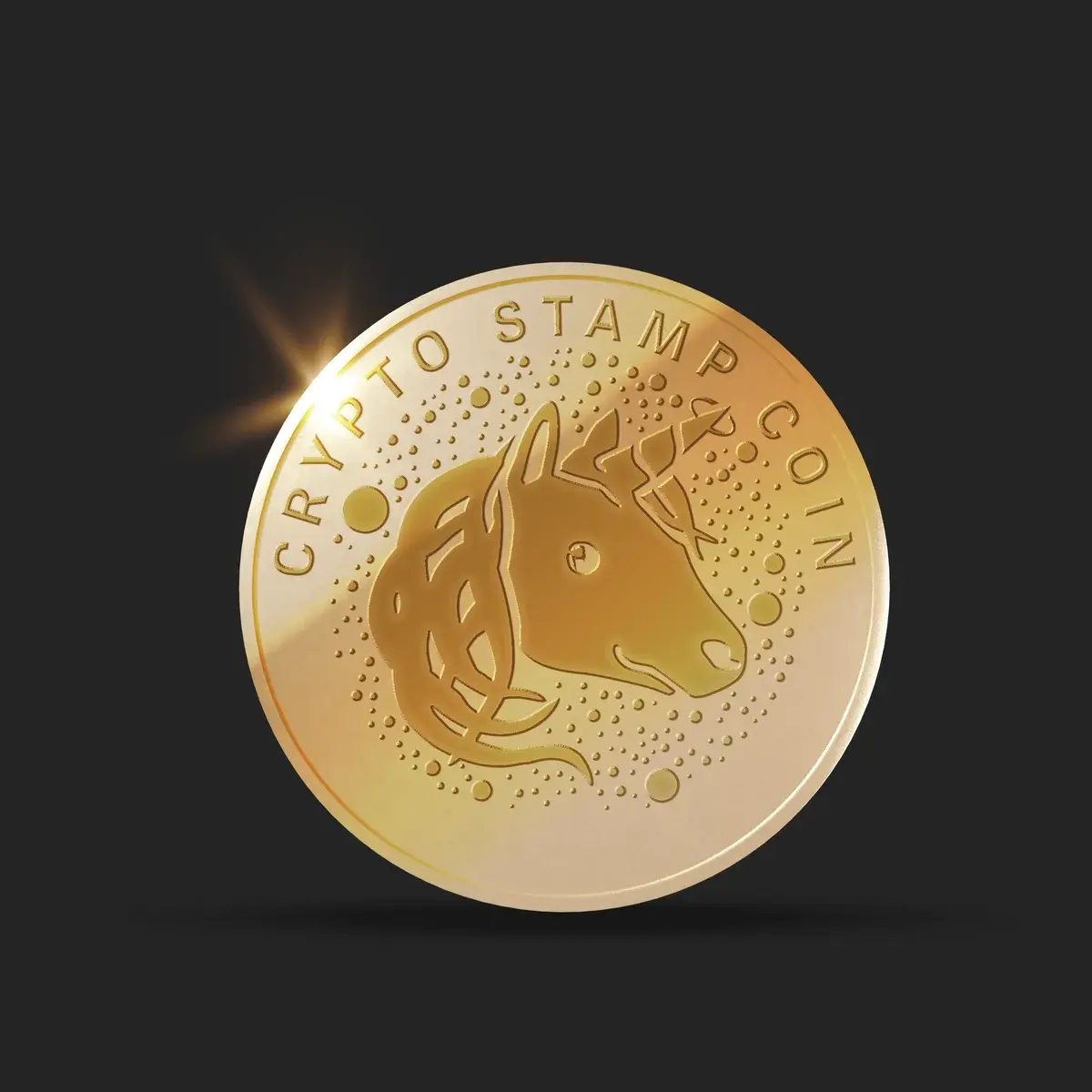 Gold coin Unicorn
