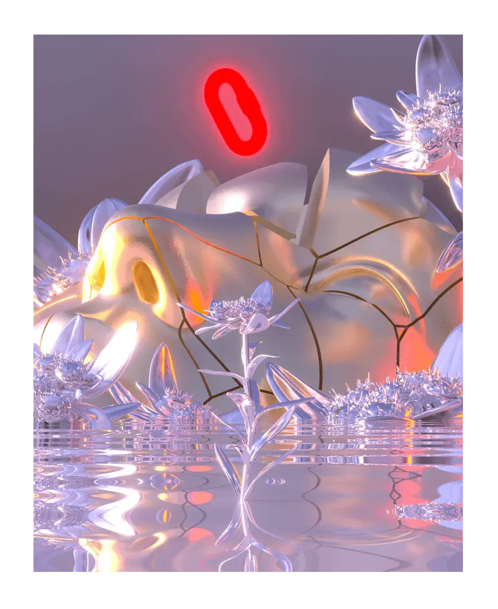 Edelweiss-inspired Crypto Art (ALPINE STAR + ETERNAL FLOWER) – ETERNAL FLOWER V1, postage stamp by Austrian Post (Österreichische Post)