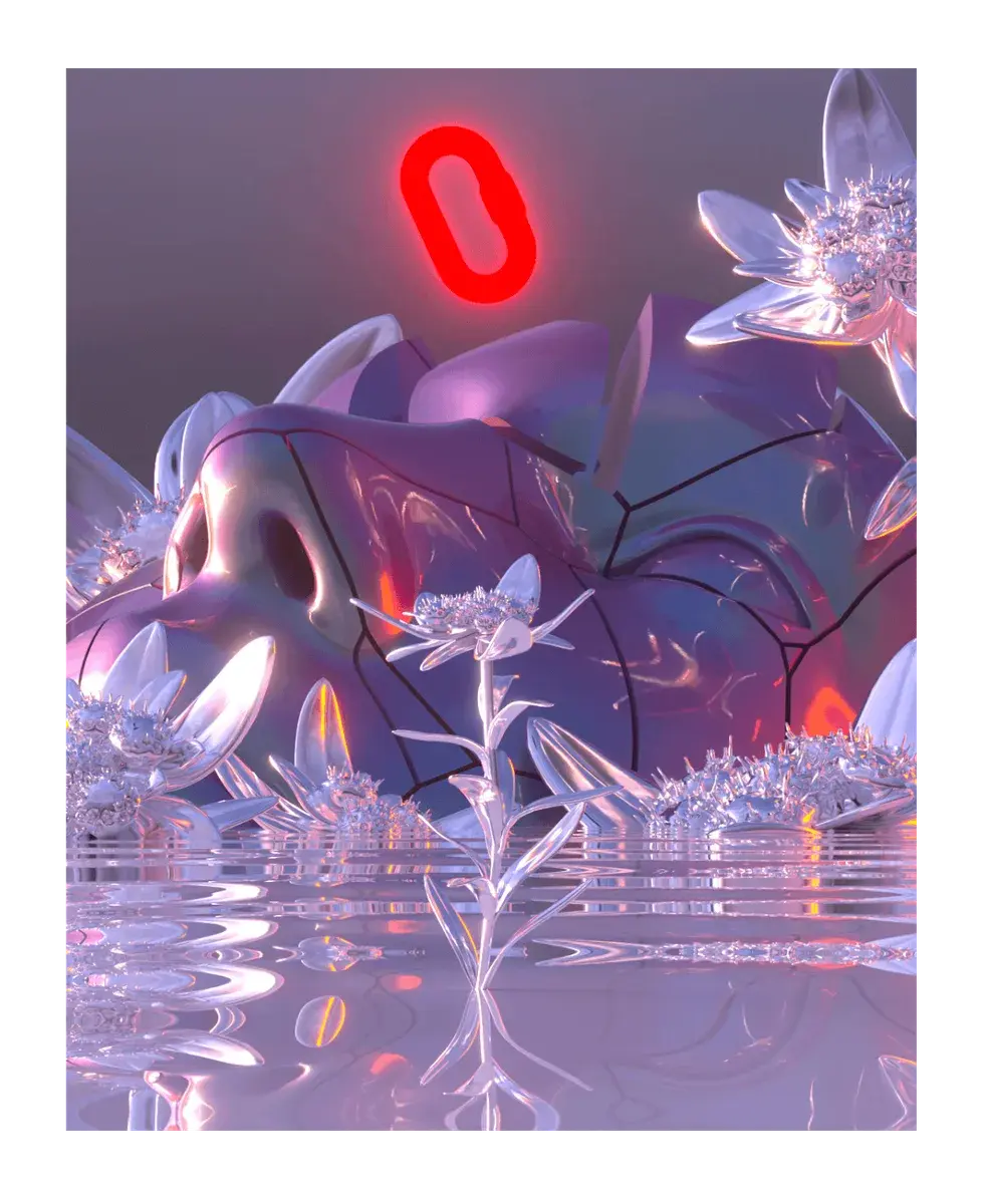 Edelweiss-inspired Crypto Art (ALPINE STAR + ETERNAL FLOWER) – ETERNAL FLOWER V2, postage stamp by Austrian Post (Österreichische Post)