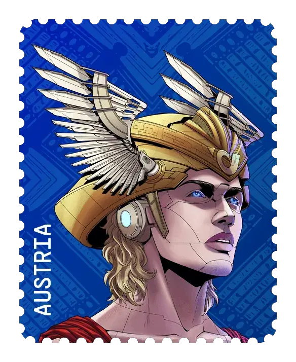 CSA Mercury Mystery Box – Friedrich, postage stamp by Austrian Post (Österreichische Post)