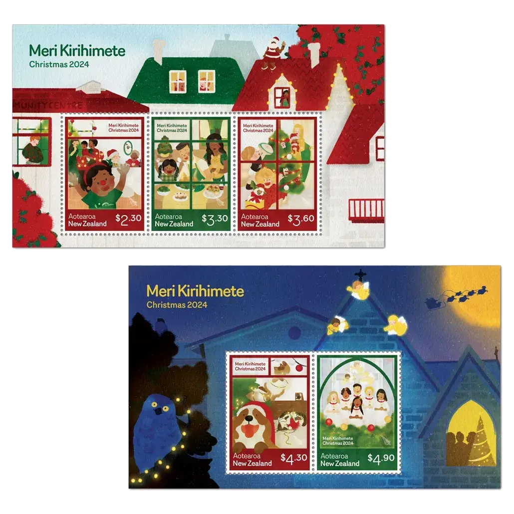 NZ Post Christmas 2024 – Christmas through the Window – Secret-Rare, postage stamp by NZ Post (New Zealand Post)