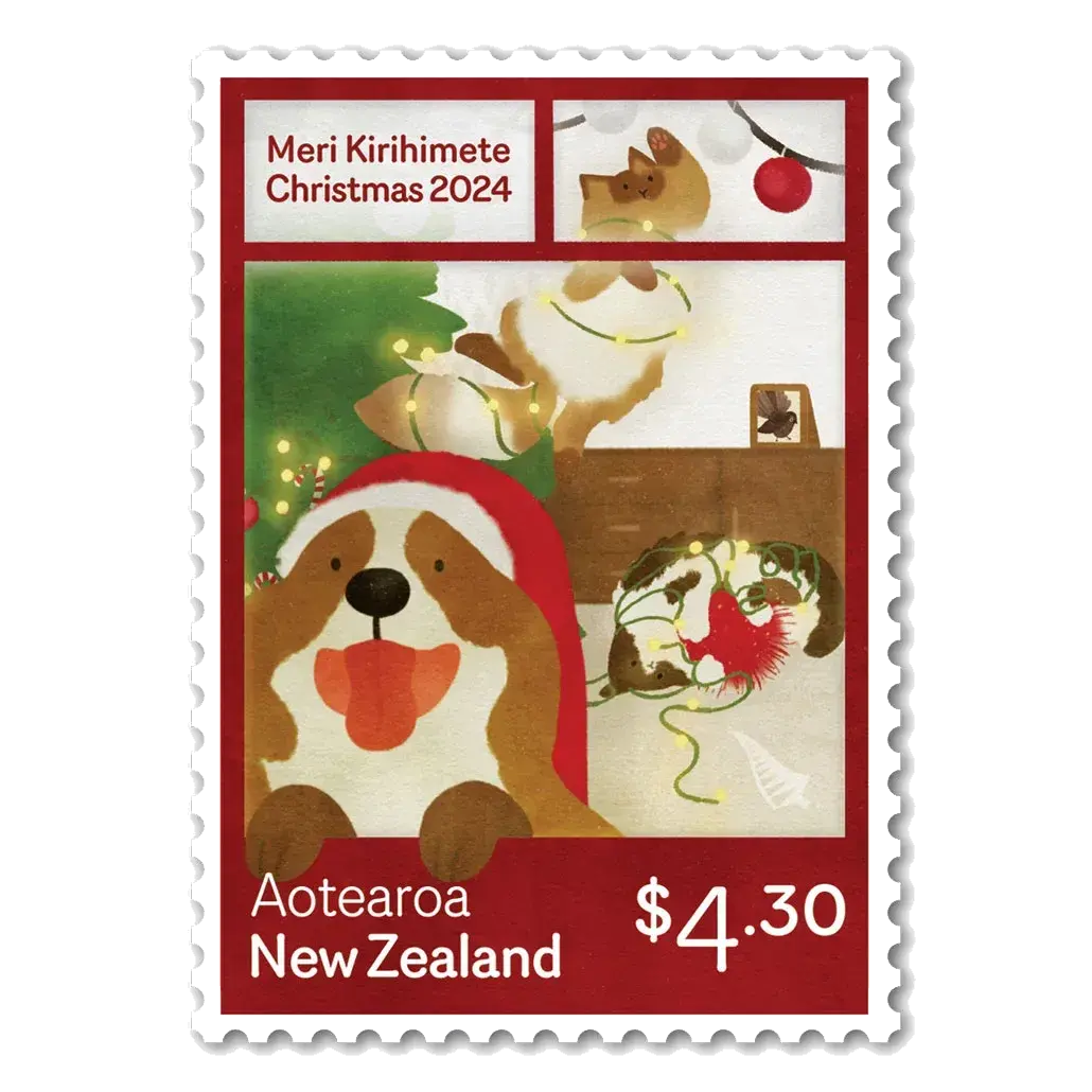 NZ Post Christmas 2024 – Christmas through the Window – Ultra-Rare, postage stamp by NZ Post (New Zealand Post)